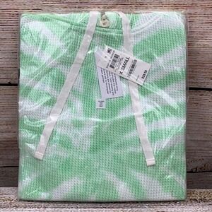 Waffle Hookup Tie Dye Hoodie Pullover Waffle Knit Lightweight [Size X Small] NWT